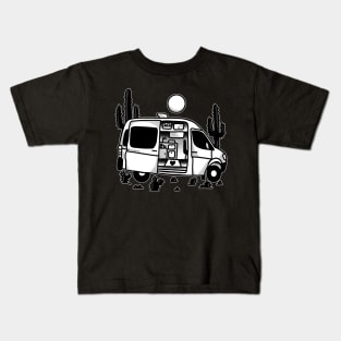 Sprinter van camper conversion in the desert Kids T-Shirt